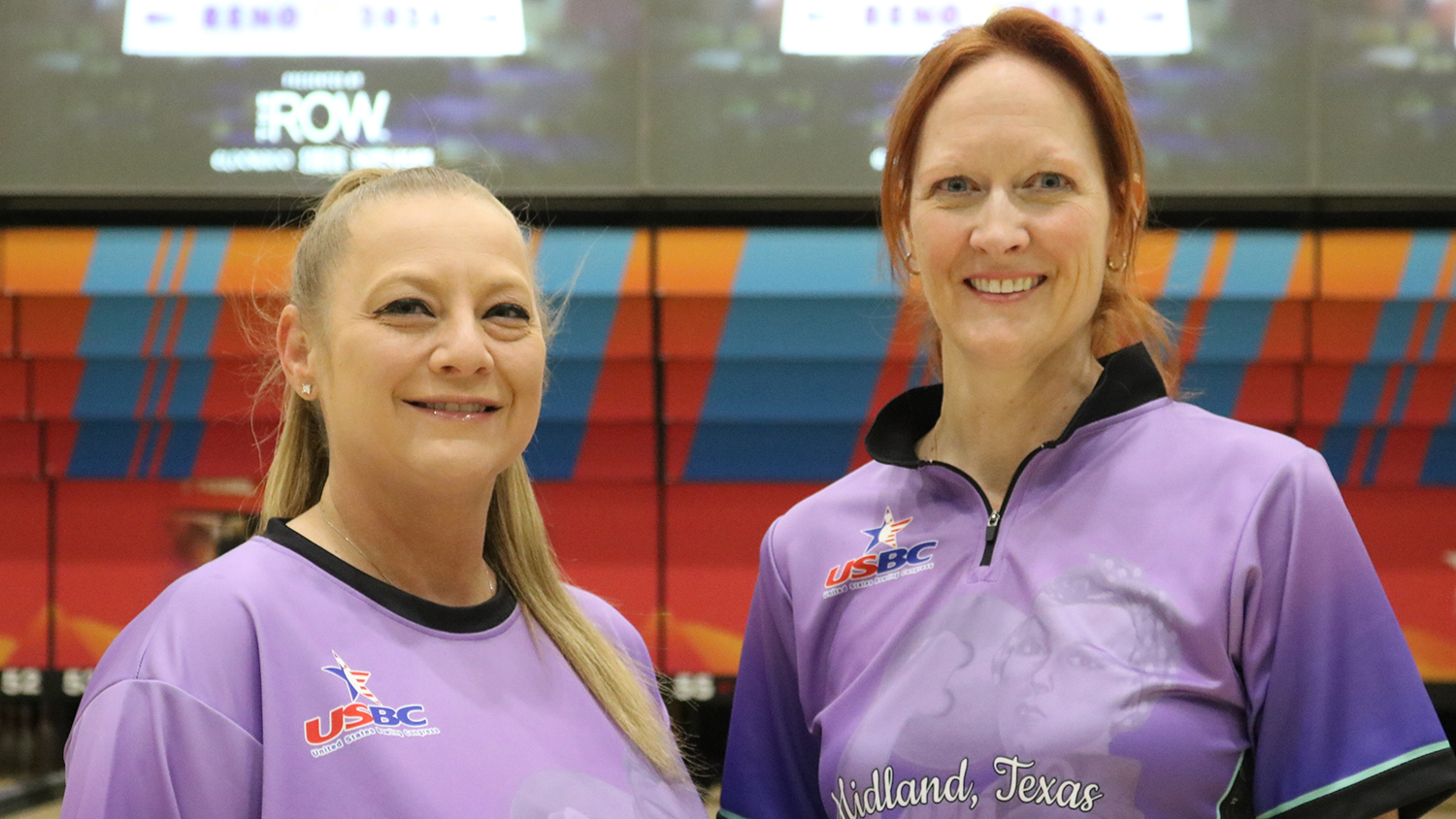 Jaynee Peel and Erin VanEvera-Welch at the 2024 USBC Women's Championships